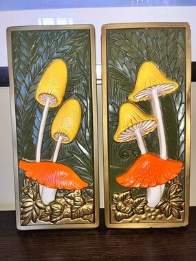 Vintage 70'S Magic Mushrooms 1973 Miller Studio Wall Decor
